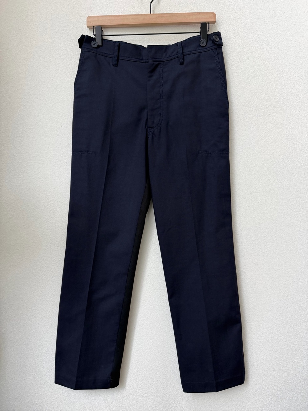 Adidas Y-3 Yohji Yamamoto Navy Black Straight Leg Pants Size XS